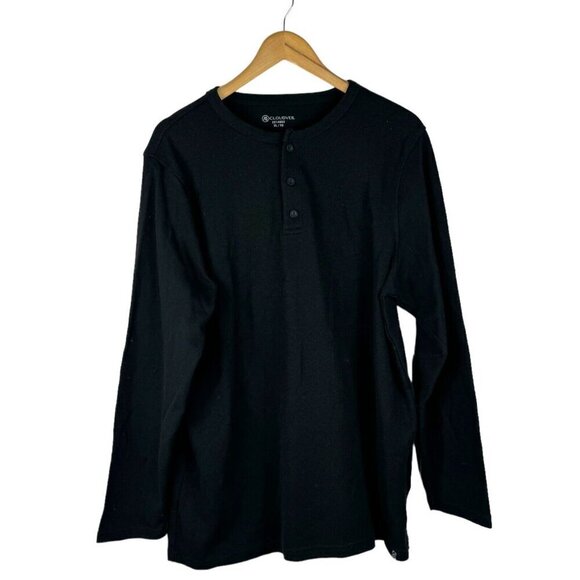 Cloudveil Mens Crew Neck Henley Gray Blue Black Cotton Long Sleeve Bundle US XL - Picture 2 of 9